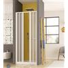GEAPLAST Porta Nicchia Doccia 100 cm Soffietto Apertura Centrale