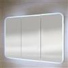 BADEN HAUS SPA Specchio Pensile Contenitore 3 Ante LED 95x70x13 cm Bianco