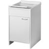 NEGRARI SRL Mobile Lavatoio 45x50 Con Vasca Lavapanni 1 Anta PVC