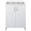 NEGRARI SRL Lavatoio Nobilitato Vasca Resina Doppia Anta 60×50×85 cm - 7002AK