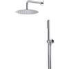 VEMA SRL Kit Doccia Tondo Cromo con Soffione Ø250 e Braccio 30 cm - WELLNESS STEEL