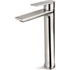 VEMA SRL Rubinetto Miscelatore Lavabo Cromo Collo Alto - TIMEA