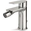 VEMA SRL Rubinetto Miscelatore Monocomando Bidet Cromo con Scarico - TIMEA