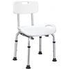 Intermed Sedia da Doccia in Alluminio con Schienale, Portata 135 Kg