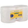 ZPAPER - 2 Maxi Rotoloni Asciugatutto - Bobina industriale carta Pura Cellulosa, 2 Veli. Altezza 23,1 cm. Diametro 26 cm. Rotoli carta Asciugatutto