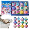 Generico Bath Bombs - 12 Pieces Refreshing Rainbow Colorful Foaming, essentiall Oil Natural Organic Bath bombb | Refreshing Scented Bathing Experience Gift Collection For Boys Girls Daughters