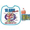 realGOOS Bavaglia bavaglione stampato sex hot party buon compleanno simpatico e divertente 18 anni diciottesimo con biberon tetta panna gadget per adulti 18+