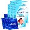 Durex Settebello Classico Preservativi Uomo in Lattice di Gomma Naturale Trasparenti Extra Lubrificati Forma Easy-On con Serbatoio Vestibilità Aderente Spessore Medio - 6 Confezioni da 6 Profilattici