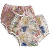 NIKKAPOETRY Mutande riutilizzabili, lavabili e impermeabili per incontinenza, pannolini coprenti per pazienti, anziani, uomini e donne adulti, confezione da 2 pezzi (rosa e dinosauri, XL)