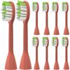 YMPBO Testine di ricambio per spazzolino da denti compatibili con Philips One Series Sonicare Battery Toothbrush HY1100, confezione da 10 testine di ricambio, setole morbide, arancione rosso
