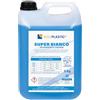 SOLEPLASTIC Detersivo Lavatrice PROFUMATO (SUPER BIANCO) per Bucato 5 Litri - 100 LAVAGGI - Detersivo Lavatrice liquido per Asciugamani, Indumenti da Lavoro o Quotidiano - Sicuro su Tessuti Colorati e Bianchi