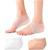 JIABAOZ 2 Paia Solette Rialzanti Invisibili, Calze in Silicone, Alzatacco in Gel per Aumento Altezza,Inserti Mezze Solette Antiurto in Silicone, Supporto Comfort per Uomo e Donna (2.5cm)