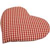 Giraffenland Cuscinetto a forma di cuore con semi di uva - 30 x 25 cm - Cotone biologico, rosso-bianco - Cuscino termico