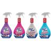 Generico Chimiclean Deo Due Profumatore Sgrassatore 4 Flaconi con Fragranze Miste da 600 ml (Azzurro, Bianco, Rosa, Viola)