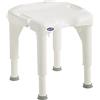 Invacare Sgabello Doccia - Invacare I-Fit 9780E - Sedia Bagno per Anziani Senza Schienale - Sgabello in Plastica Resistente e Antiscivolo - Regolazione Altezza a Vite - Bianco