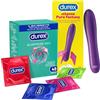 Durex Surprise Mix Preservativi Misti 40 Profilattici 4 Tipologie Supersottile Arouse Me Pleasure Max Extra Sicuro + Durex Play Intense Pure Fantasy Massaggiatore Personale Intimo Silenzioso
