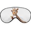 Zhimahou Fun Giraffe 3D Pattern Mascherina per dormire con cinghia regolabile, comoda e morbida maschera per gli occhi, aiuta a dormire, maschera per gli occhi che blocca la luce