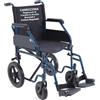 REMEDIA ONE Sedia a Rotelle Pieghevole Leggera da Transito, 43 cm, Blu