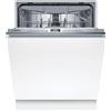 Bosch - Lavastoviglie completamente integrabile, Serie 4, 14 servizi, 3° vassoio posate, SilencePlus, mezza carica, bianco, SMH4EVX08E