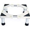 Generic Base per lavatrice regolabile Base regolabile Base rialzata per lavatrice Doppio tubo Supporto multifunzionale Lunghezza/Larghezza supporto 48-69 cm Asciugatrice e base in acciaio inossidabi