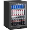 METRO Professional Frigo Vetrina per Bevande con Porta in Vetro, 127 L, plastica/metallo/vetro, Raffreddamento a Ventola, con Serratura e Chiave