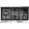 Gurari TY905VPGC Piano Cottura a Gas 90 cm Autonomo | 5 Fuochi con Bruciatore Wok da 4,0 kW | Acciaio Inox & Smalto Nero | Bruciatori DEFENDI Flat | Griglie in Ghisa | Gas naturale, FL.Gas