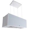 GURARI GCH I 333 90 WH Prime, cappa aspirante 90 cm, cappa da soffitto, 1000 m³/h, vetro bianco, 4 livelli, display, illuminazione a LED