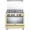 De'Longhi Cucina a Gas con Forno Multifunzione con Grill 90x60 cm Crema