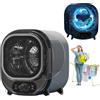 X&Z-XAOY Asciugatrice Compatta Mini Asciugatrice A Libera Installazione con Ventilazione Design A Doppio Strato del Cilindro Interno, Comandi A Manopola (Size : Blue-B)