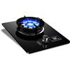 KKJPL Fornello A Gas Portatile Da 33 Cm, 5,2 KW, 9 Cavità, Fuoco Alto, Timer, Portapentole In Ghisa Con Protezione Anti-spegnimento, Adatto For La Cucina Di Casa(LPG)