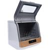 WDYLXLTHC Lavastoviglie da appoggio senza installazione - Mini portatile ribaltabile automatica, modalità di lavaggio 3 in 1, consumo d'acqua 2Gal, compatta salvaspazio, alta temperatura