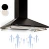 Klarstein Cappa Aspirante 90 cm ad Angolo, Cappa Cucina con Aspirazione Smart Silenziosa, Filtro Antigrasso per Cappa in Alluminio Lavabile in Lavastoviglie, Flusso d'Aria 645m³/h, Illuminazione LED