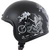 DMD Retro Ghost Rider Casco Jet unisex nero