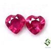 SBI Gems 6x6 MM Rubino Naturale Forma Cuore Taglio 3 Qualità Paio Calibrata Loose Gemme