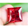 20.00 CT Naturale Sangue Rosso Rubino Quadrato Certificato Mozambico Fantastico