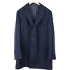 Suitsupply Vicenza Uomo Cappotto UK46S Blu Navy Monopetto Foderato Pura Lana