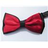 PAPILLON FARFALLA SETA RASO CRAVATTINO NERO ROSSO CLASSICO Uomo Donna