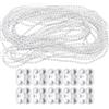 JOVYTH 1 Set, Catena per Tenda a Rullo 10 Metri con 10 Connettori, Bianca 4,5mm per Tende Avvolgibili, Con Connettori, Per Finestre Europee, Pratica, Resistente, Ricambio