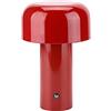 HJLRR Lampada da tavolo a fungo, ricaricabile USB lampada da tavolo a LED, dimmerabile, portatile, senza fili per camera da letto, soggiorno, studio, decorazione,rosso
