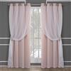 Town & Country Luxe Esclusive Tende Catarina per la casa - Coppia di Tende oscuranti a Strati in Tinta Unita, con Occhielli nella Parte Superiore, 132 x 274 cm, Colore Rosa Cipria, 2 Pezzi