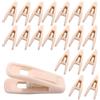Hordion 20 clip in velluto rosa, forti clip floccate per dita, in feltro, per pantaloni, gonne, grucce sottili in feltro (rosa chiaro)