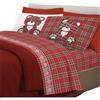 PELLECCHIA 1969| Set Lenzuola Letto Fantasia Orsetto Tartan 100% Cotone Made in Italy Lenzuolo sopra + sotto con Angoli + Federa/e con Stampa su due i Lati (Rosso)