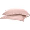 Bonazzi Home, 2 federe per cuscino in raso di puro cotone, misura 50x80cm, 100% MADE IN ITALY (Rosa)