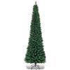 COSTWAY Albero di Natale Slim 150/180/210/240/270 cm, Albero di Natale Artificiale con 220/400/700/1000/1500 Rami e Base in Metallo, Decorazioni Natalizie per Casa e Negozio (270 CM)