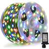 LJLNION 1000 luci a LED per esterni, lunghezza 1000 m, luci natalizie da esterni, impermeabili, IP65, filo di rame verde, 8 modalità di illuminazione, per albero di Natale, feste, matrimoni