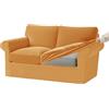 KYJSW Copridivano in Velluto 1/2/3/4 Posti, Copridivani Ektorp Elasticizzato Antiscivolo con Fodera Separata per Schienale E Federa per Cuscino (Giallo,2 Posti 5 PCS)