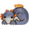 THUN - Soprammobile Draghetto Blu Giocherellone - Accessori Cameretta - Linea Cerimonia - Formato Medio - Ceramica - 12 x 8,5 x 8,2 h cm