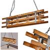 hofstein Lampada a sospensione Mallard, in metallo/legno in argento/marrone, 4 luci, attacco lampadine E27, max. 28 Watt, ideale per lampadine a LED. Altezza max. 152,5 cm. Stile retró/vintage