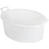 Mobil Plastic - Bacinella/Bagno Ovale in plastica Diametro 50 cm per Alimenti - Bianco Neutro