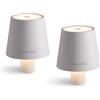 Generico Set di 2 Lampade LED per Bottiglia Innoliving, da tavolo, senza fili touch e dimmerabile, per interni ed esterni, luca naturale 4000K, luca fredda 6000K e calda 3000K, bianca e nera
